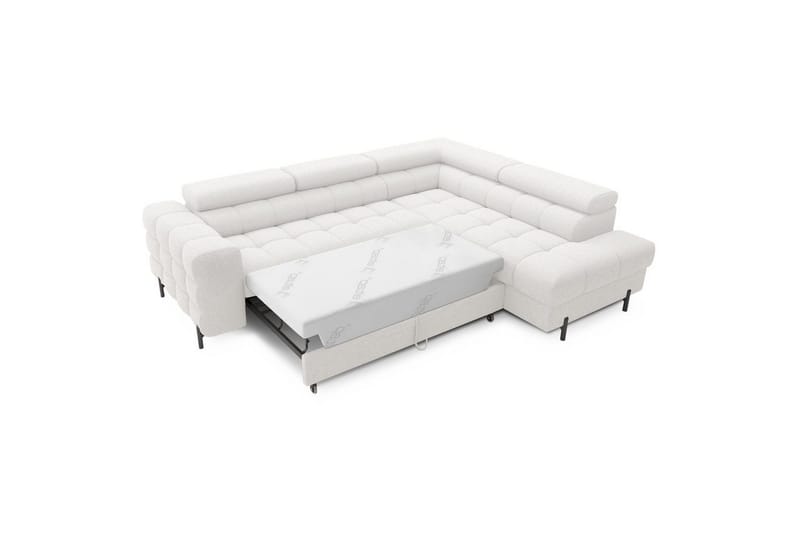 Hjørnesofa Eltap Ferucce 276x200x93 cm - Royal 01, Hvid, Højre - Møbler - Sofaer - Sovesofaer