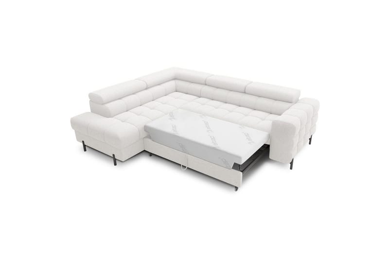 Hjørnesofa Eltap Ferucce 276x200x93 cm - Royal 01, Hvid, Venstre - Møbler - Sofaer - Sovesofaer
