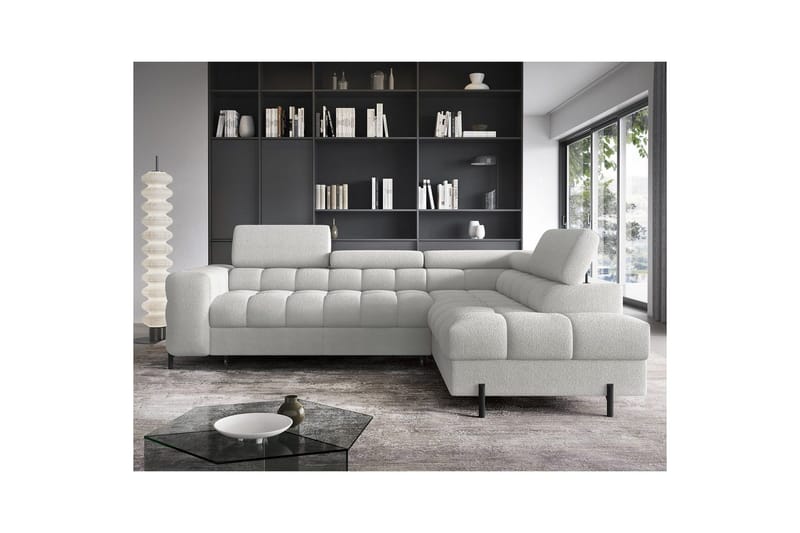 Hjørnesofa Eltap Ferucce 276x200x93 cm - Royal 03, Lys grå, Højre - Møbler - Sofaer - Sovesofaer