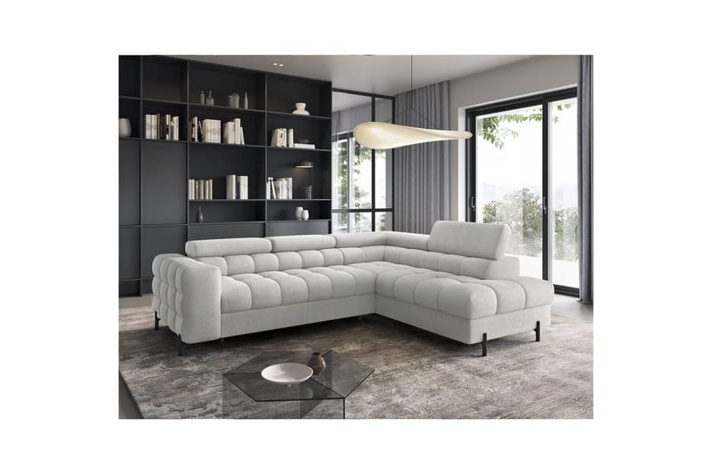 Hjørnesofa Eltap Ferucce 276x200x93 cm - Royal 03, Lys grå, Højre - Møbler - Sofaer - Sovesofaer