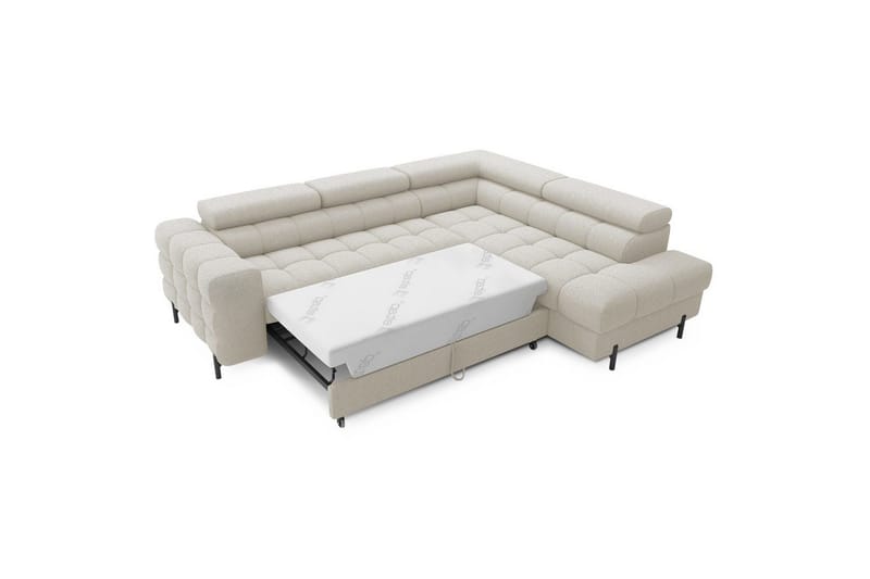 Hjørnesofa Eltap Ferucce 276x200x93 cm - Royal 18, Lys Beige, Højre - Møbler - Sofaer - Sovesofaer