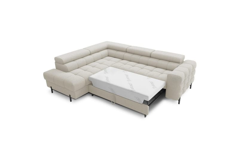 Hjørnesofa Eltap Ferucce 276x200x93 cm - Royal 18, Lys Beige, Venstre - Møbler - Sofaer - Sovesofaer