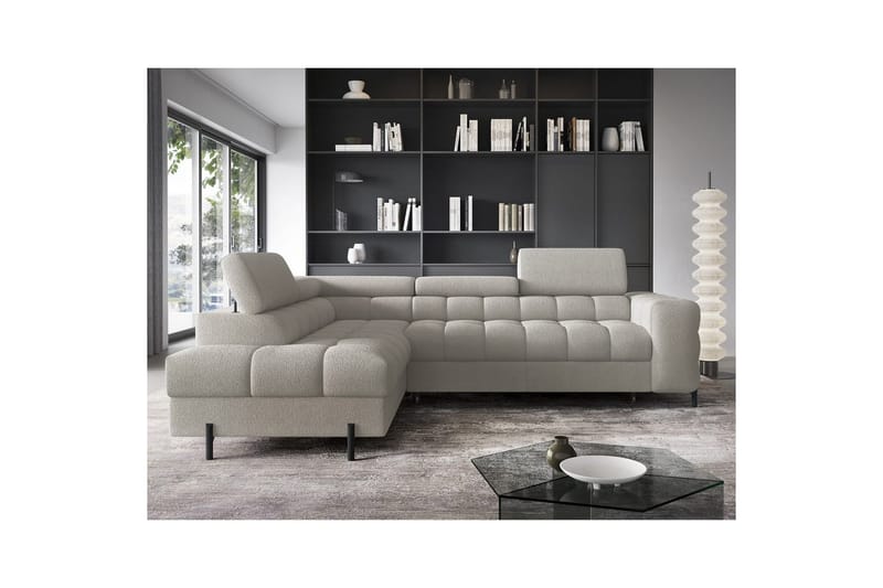 Hjørnesofa Eltap Ferucce 276x200x93 cm - Royal 20, Beige, Venstre - Møbler - Sofaer - Sovesofaer