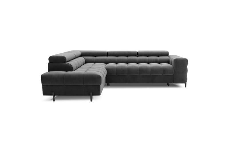 Hjørnesofa Eltap Ferucce 276x200x93 cm, Paros 06, Mørk Grå, Venstre