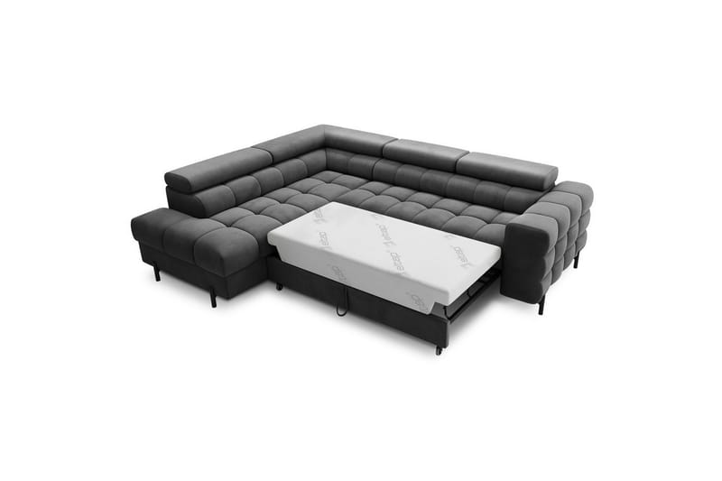 Hjørnesofa Eltap Ferucce 276x200x93 cm - Paros 06, Mørk Grå, Venstre - Møbler - Sofaer - Sovesofaer