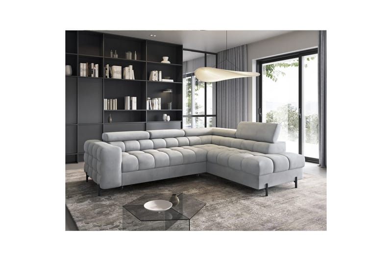 Hjørnesofa Eltap Ferucce 276x200x93 cm - Paros 05, Grå, Højre - Møbler - Sofaer - Sovesofaer