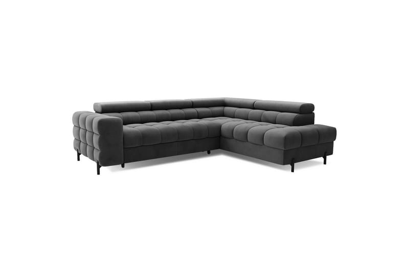 Hjørnesofa Eltap Ferucce 276x200x93 cm - Paros 06, Mørk Grå, Højre - Møbler - Sofaer - Sovesofaer