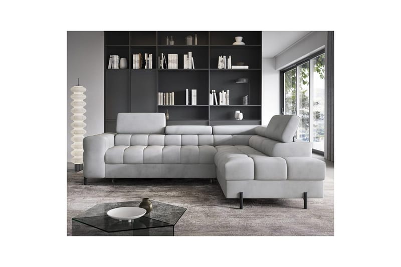 Hjørnesofa Eltap Ferucce 276x200x93 cm - Paros 05, Grå, Højre - Møbler - Sofaer - Sovesofaer