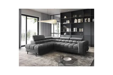 Hjørnesofa Eltap Ferucce 276x200x93 cm - Paros 06, Mørk Grå, Venstre - Møbler - Sofaer - Sovesofaer