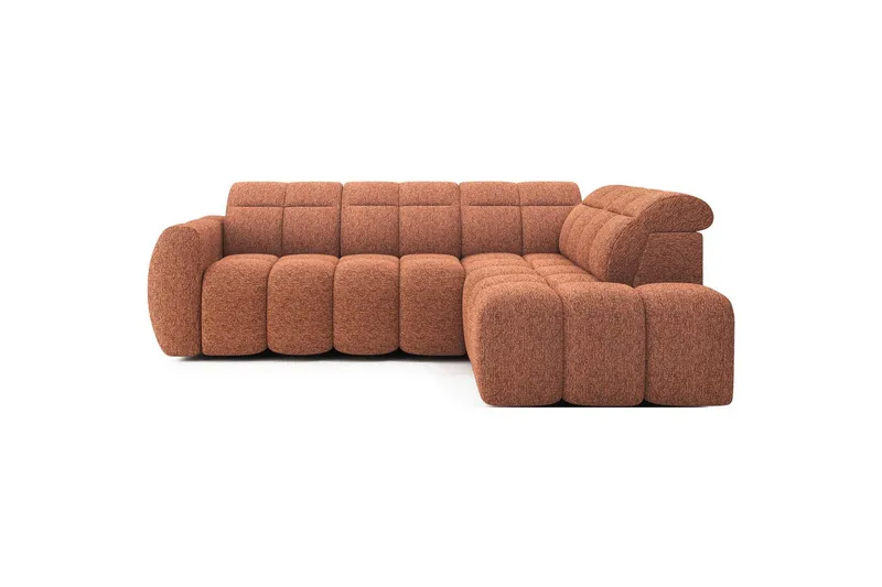 Hjørnesofa Eltap Flconn 258x208x107 cm, Coralline 30, Orange, Højre