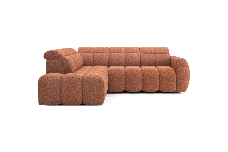 Hjørnesofa Eltap Flconn 258x208x107 cm, Coralline 30, Orange, Venstre