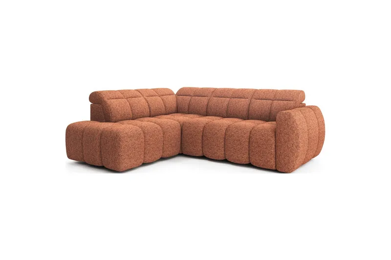 Hjørnesofa Eltap Flconn 258x208x107 cm - Coralline 30, Orange, Venstre - Møbler - Sofaer - Sovesofaer