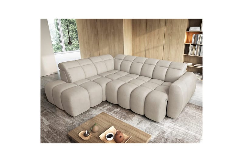 Hjørnesofa Eltap Flconn 258x208x107 cm - Royal 18, Beige, Venstre - Møbler - Sofaer - Sovesofaer
