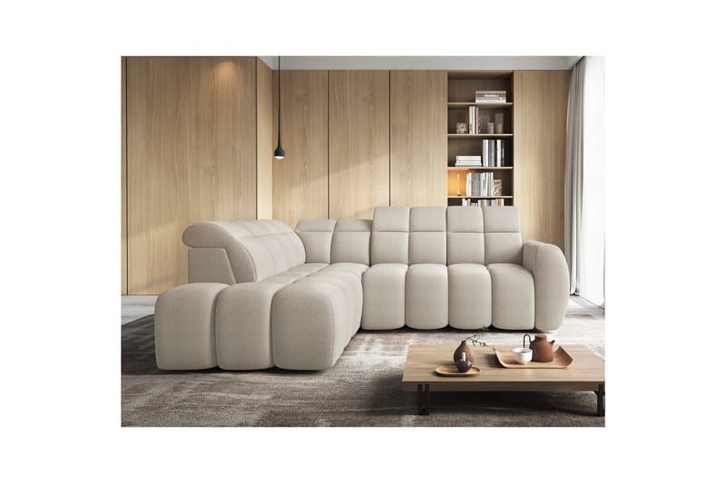 Hjørnesofa Eltap Flconn 258x208x107 cm - Royal 18, Beige, Venstre - Møbler - Sofaer - Sovesofaer