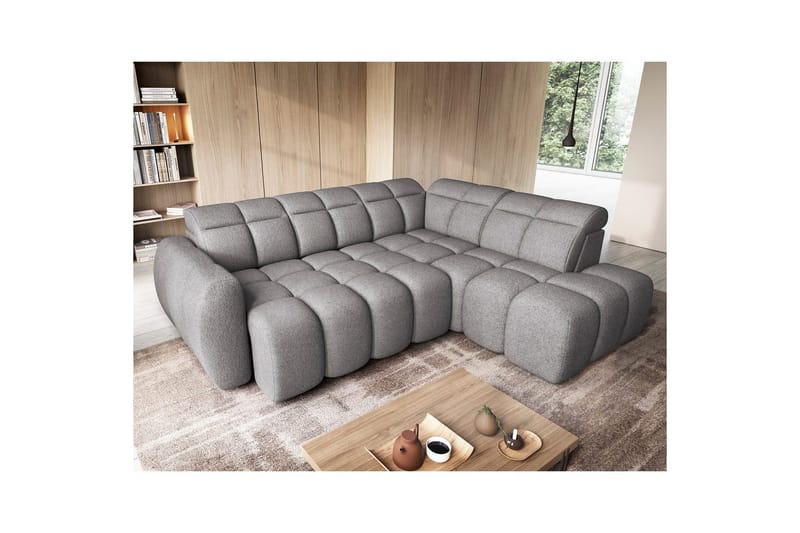 Hjørnesofa Eltap Flconn 258x208x107 cm - Sola 04, Grå, Højre - Møbler - Sofaer - Sovesofaer