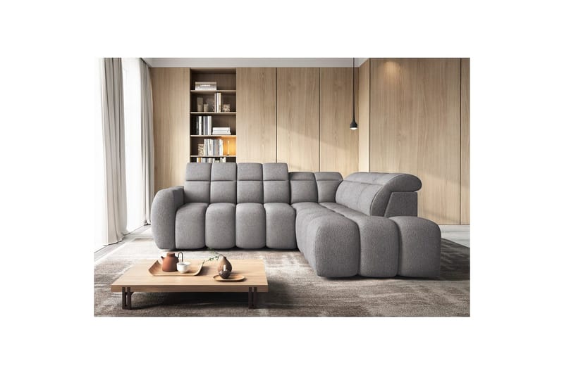 Hjørnesofa Eltap Flconn 258x208x107 cm - Sola 04, Grå, Højre - Møbler - Sofaer - Sovesofaer