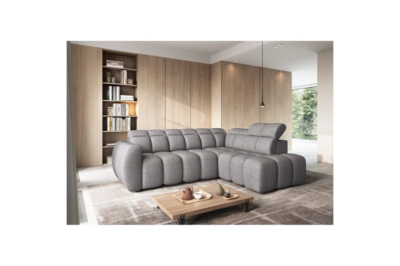 Hjørnesofa Eltap Flconn 258x208x107 cm - Sola 04, Grå, Højre - Møbler - Sofaer - Sovesofaer