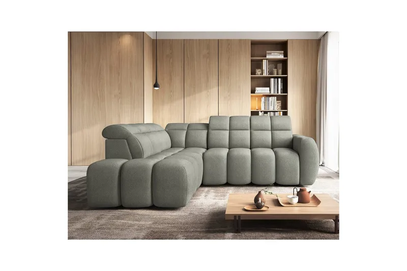 Hjørnesofa Eltap Flconn 258x208x107 cm - Xillar 100, Grøn, Venstre - Møbler - Sofaer - Sovesofaer