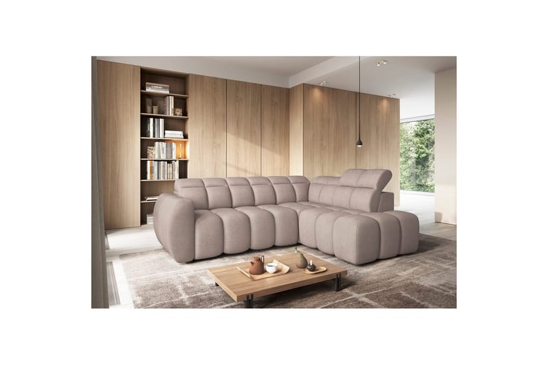 Hjørnesofa Eltap Flconn 258x208x107 cm - Xillar 20, Brun, Højre - Møbler - Sofaer - Sovesofaer