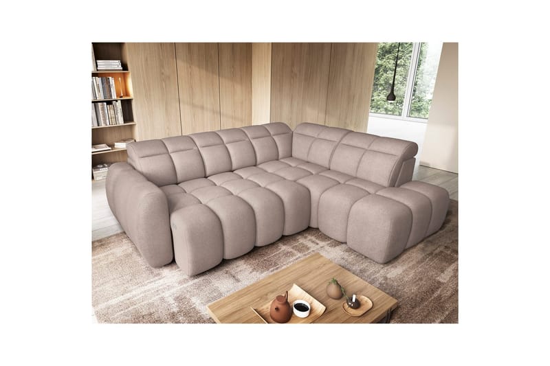 Hjørnesofa Eltap Flconn 258x208x107 cm - Xillar 20, Brun, Højre - Møbler - Sofaer - Sovesofaer