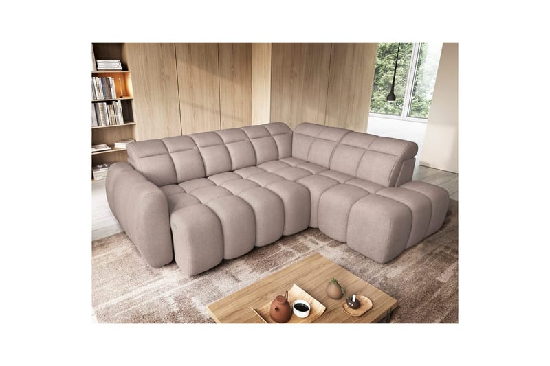 Hjørnesofa Eltap Flconn 258x208x107 cm - Xillar 20, Brun, Højre - Møbler - Sofaer - Sovesofaer