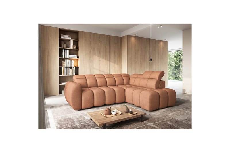 Hjørnesofa Eltap Flconn 258x208x107 cm - Xillar 24, Pink, Højre - Møbler - Sofaer - Sovesofaer