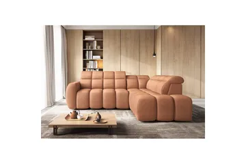 Hjørnesofa Eltap Flconn 258x208x107 cm - Xillar 24, Pink, Højre - Møbler - Sofaer - Sovesofaer