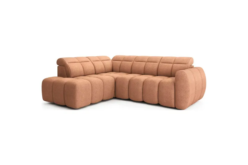 Hjørnesofa Eltap Flconn 258x208x107 cm - Xillar 24, Pink, Venstre - Møbler - Sofaer - Sovesofaer