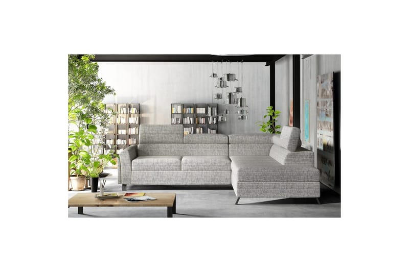 Hjørnesofa Eltap Kairos 265x200x92 cm - Berlin 01, Grå, Højre - Møbler - Sofaer - Sovesofaer