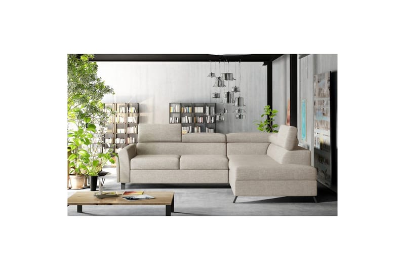 Hjørnesofa Eltap Kairos 265x200x92 cm - Cover 02, Lys Grå, Højre - Møbler - Sofaer - Sovesofaer