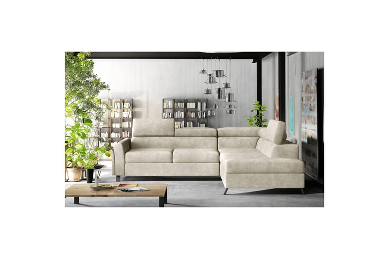 Hjørnesofa Eltap Kairos 265x200x92 cm, Dora 21, Beige, Højre
