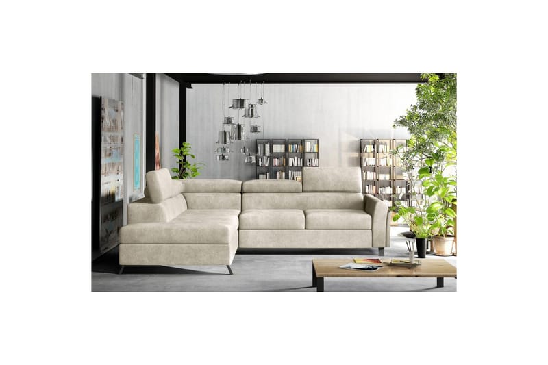 Hjørnesofa Eltap Kairos 265x200x92 cm - Dora 21, Beige, Venstre - Møbler - Sofaer - Sovesofaer