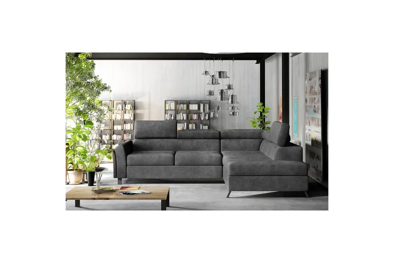 Hjørnesofa Eltap Kairos 265x200x92 cm - Dora 95, Mørkegrå, Højre - Møbler - Sofaer - Sovesofaer