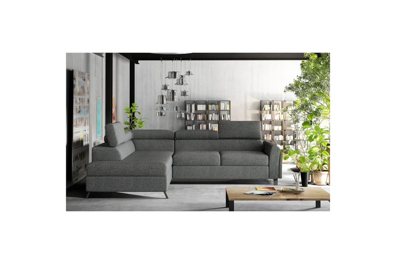 Hjørnesofa Eltap Kairos 265x200x92 cm - Inari 96, Mørkegrå, Venstre - Møbler - Sofaer - Sovesofaer