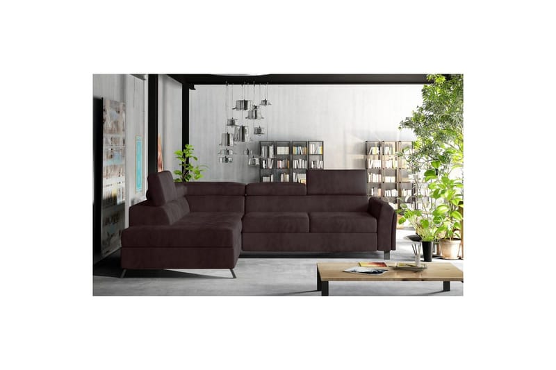 Hjørnesofa Eltap Kairos 265x200x92 cm - Kronos 06, Brun, Venstre - Møbler - Sofaer - Sovesofaer