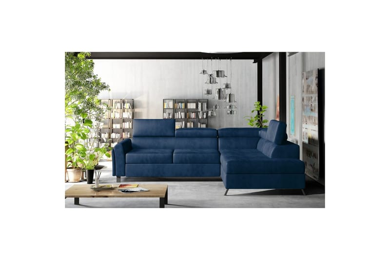Hjørnesofa Eltap Kairos 265x200x92 cm - Monolith 77, Blå, Højre - Møbler - Sofaer - Sovesofaer