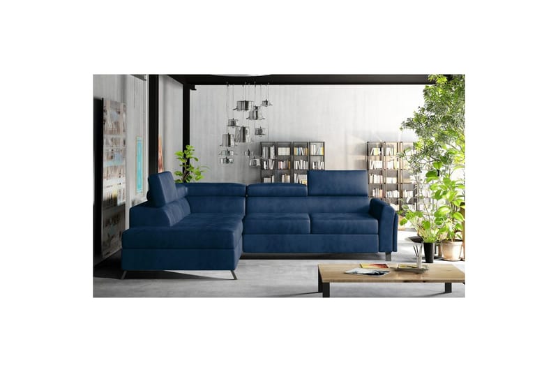 Hjørnesofa Eltap Kairos 265x200x92 cm - Monolith 77, Blå, Venstre - Møbler - Sofaer - Sovesofaer
