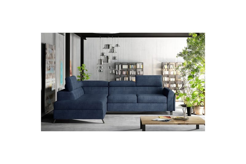 Hjørnesofa Eltap Kairos 265x200x92 cm - Omega 86, Blå, Venstre - Møbler - Sofaer - Sovesofaer