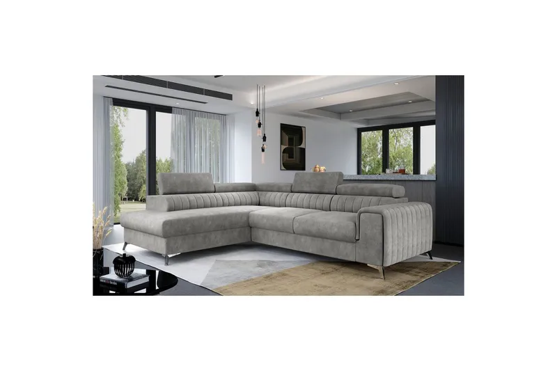 Hjørnesofa Eltap Laurence 278x205x92 cm, Dora 90, Grå, Venstre