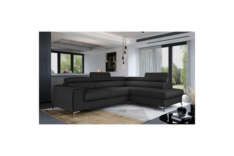 Hjørnesofa Eltap Laurence 278x205x92 cm - Inari 96, Mørkegrå, Højre - Møbler - Sofaer - Sovesofaer