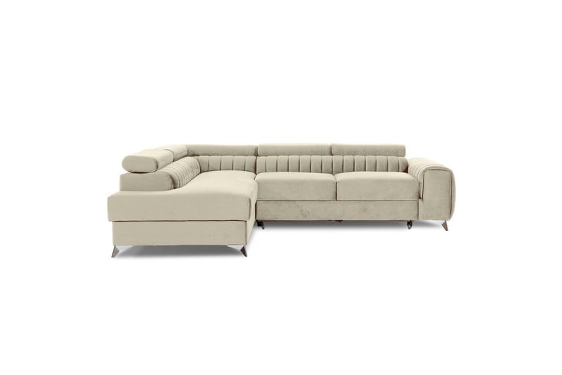 Hjørnesofa Eltap Laurence 278x205x92 cm, Monolith 04, Lys Beige, Venstre
