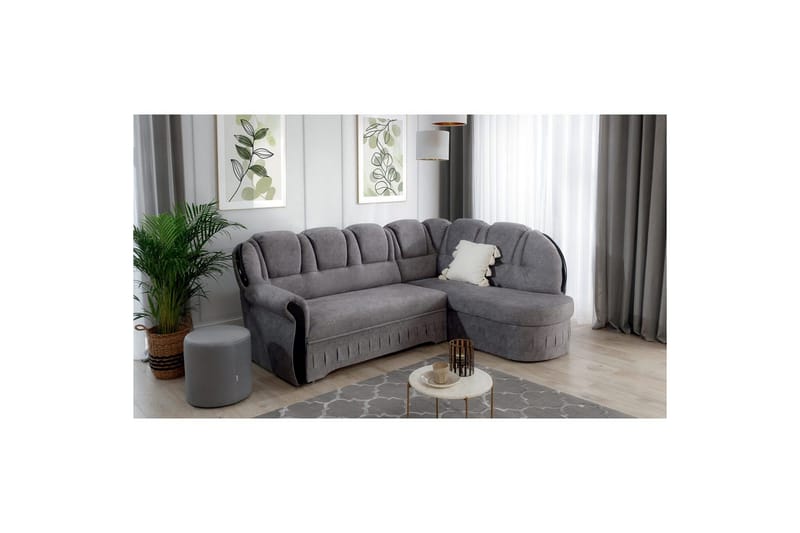 Hjørnesofa Eltap Lord 243x180x112 cm - Dora 21, Beige, Højre - Møbler - Sofaer - Sovesofaer