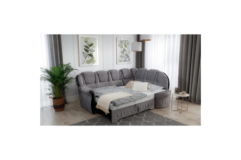 Hjørnesofa Eltap Lord 243x180x112 cm - Dora 21, Beige, Højre - Møbler - Sofaer - Sovesofaer