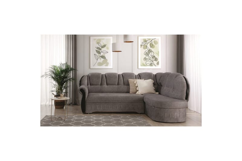 Hjørnesofa Eltap Lord 243x180x112 cm - Dora 21, Beige, Højre - Møbler - Sofaer - Sovesofaer