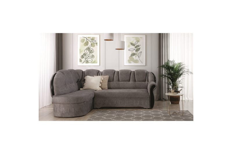 Hjørnesofa Eltap Lord 243x180x112 cm - Dora 21, Beige, Venstre - Møbler - Sofaer - Sovesofaer