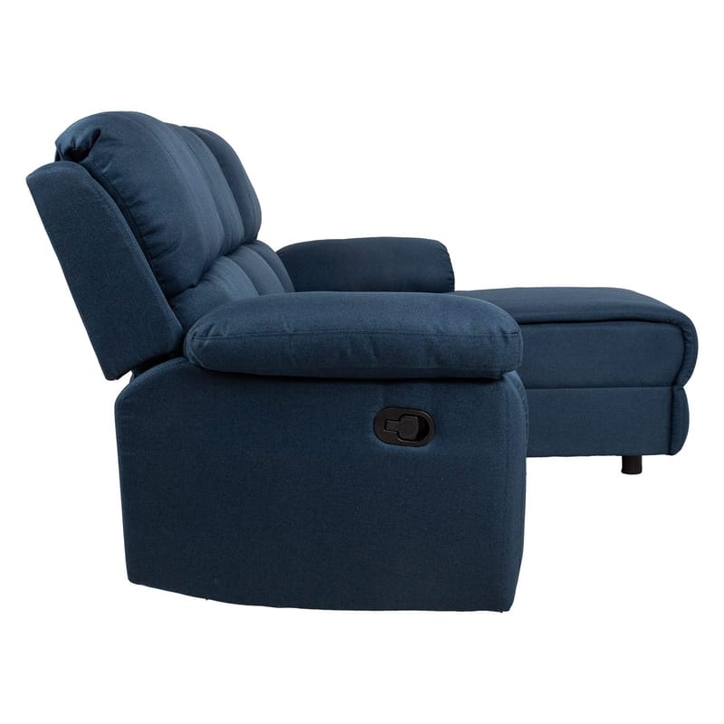 Hjørnesofa HOME4YOU BERIT manuel recliner Mørkeblå Højre hjørne - mørkeblå - Møbler - Sofaer - Recliner sofaer