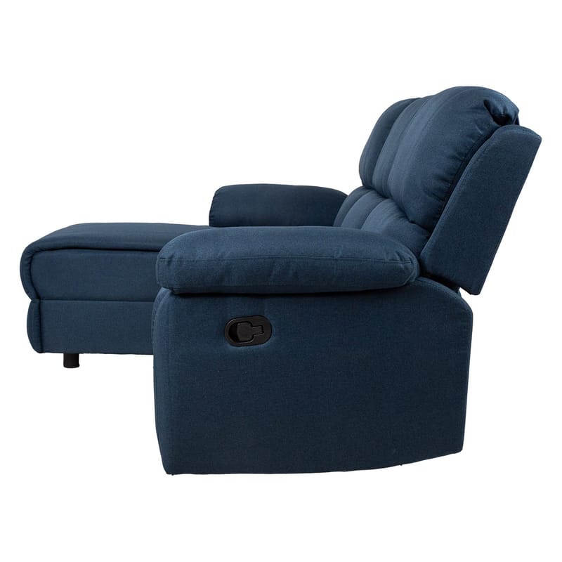 Hjørnesofa HOME4YOU BERIT manuel recliner Mørkeblå Venstre hjørne - mørkeblå - Møbler - Sofaer - Recliner sofaer