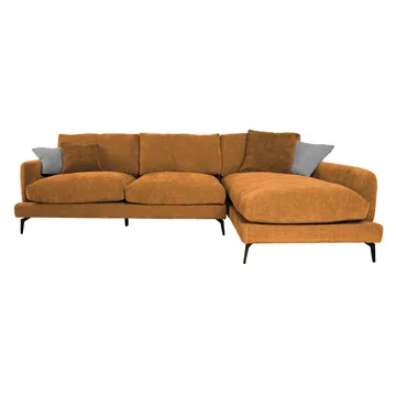 Hjørnesofa HOME4YOU Daisy Brun Højre hjørne - brun - Møbler - Sofaer - Hjørnesofa