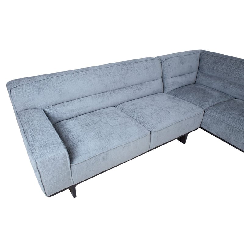 Hjørnesofa HOME4YOU Hasso sølvgrå Højre hjørne - sølvgrå - Møbler - Sofaer - Hjørnesofa