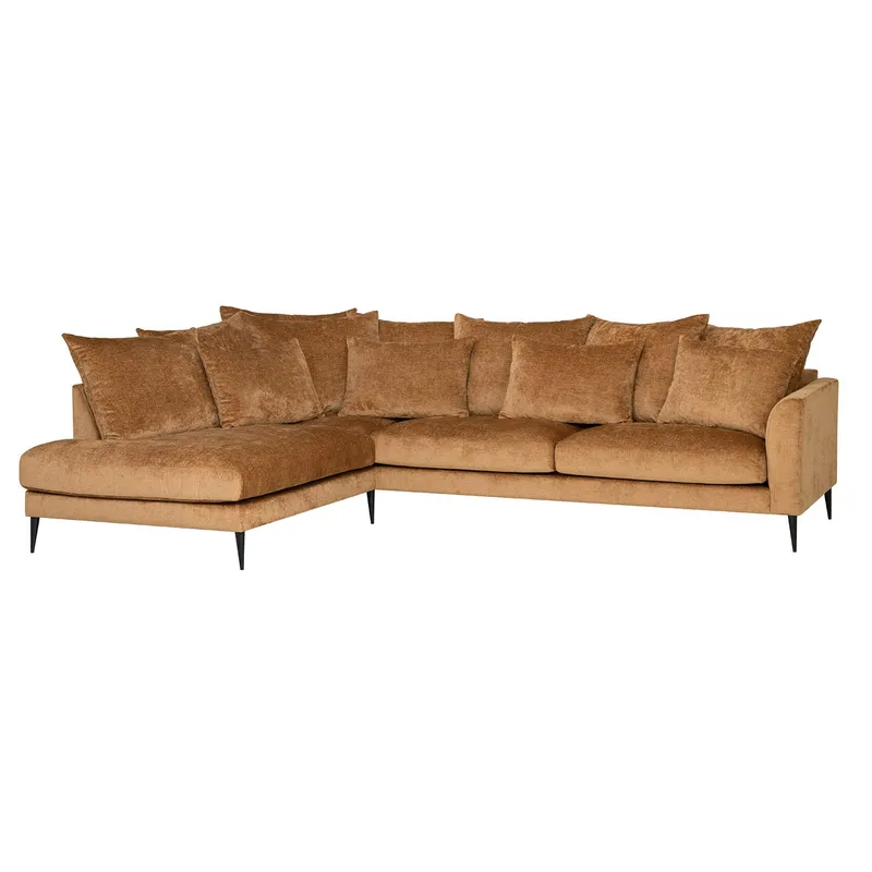Hjørnesofa HOME4YOU Lartes brun Venstre hjørne, Brun
